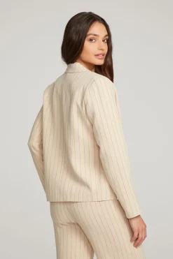 Shop Chaser Brand Santanaa White Pinstripe Blazer