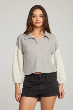 Online Chaser Brand Saratoga Heather Grey Pullover