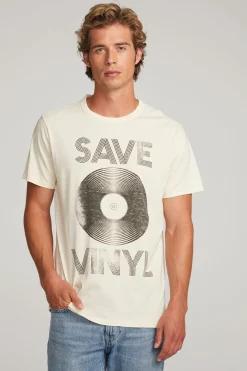 Cheap Chaser Brand Save Vinyl Mens Tee