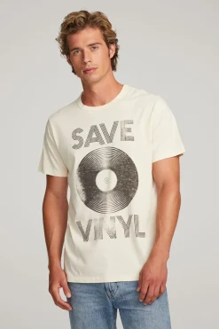 Cheap Chaser Brand Save Vinyl Mens Tee