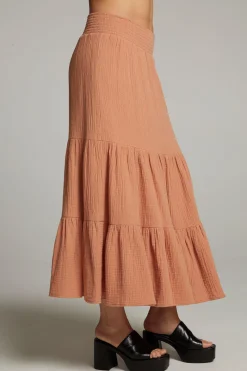 Cheap Chaser Brand Seal Bronze Maxi Skirt