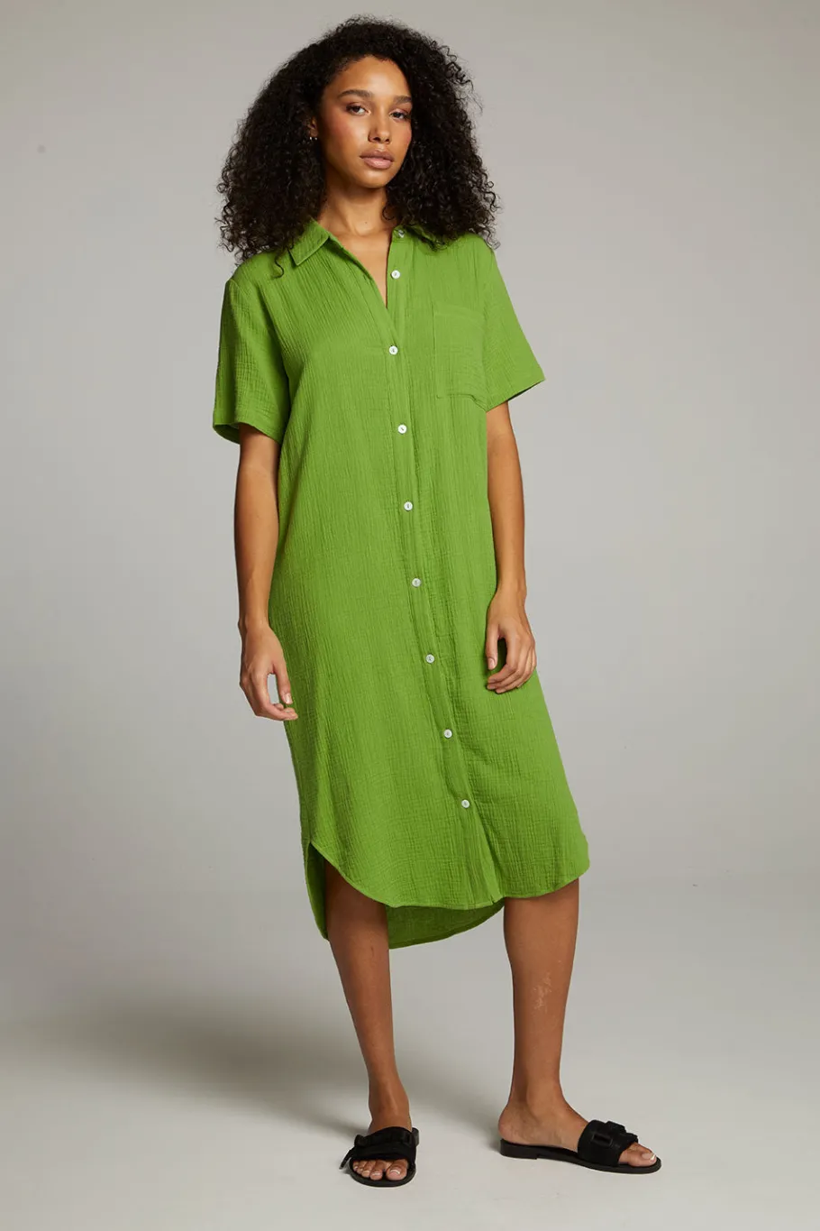 Cheap Chaser Brand Sebastian Piquant Green Button Down