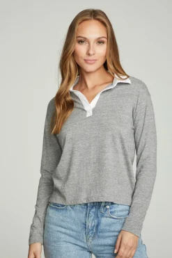 Flash Sale Chaser Brand Semi Cropped Polo Boxy Short Sleeve Tee