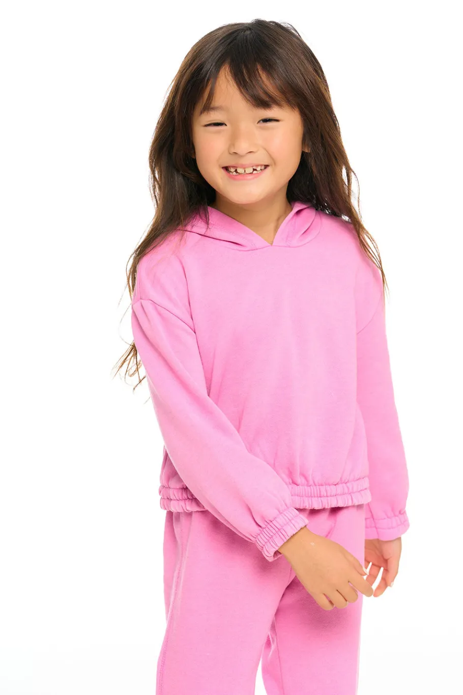 Cheap Chaser Brand Semi Cropped Shirred Hoodie Pullover