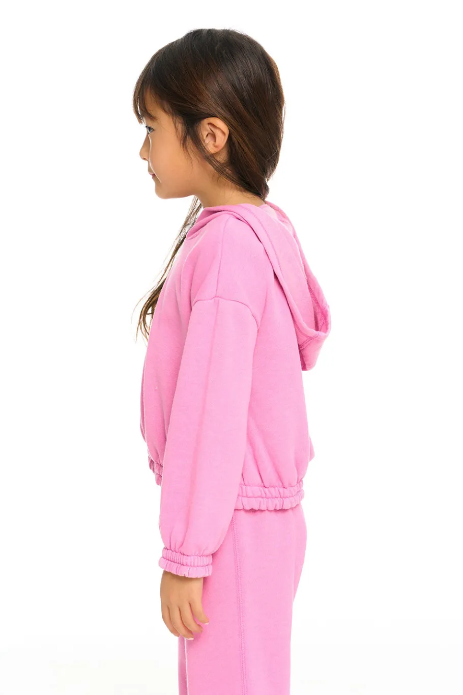 Cheap Chaser Brand Semi Cropped Shirred Hoodie Pullover
