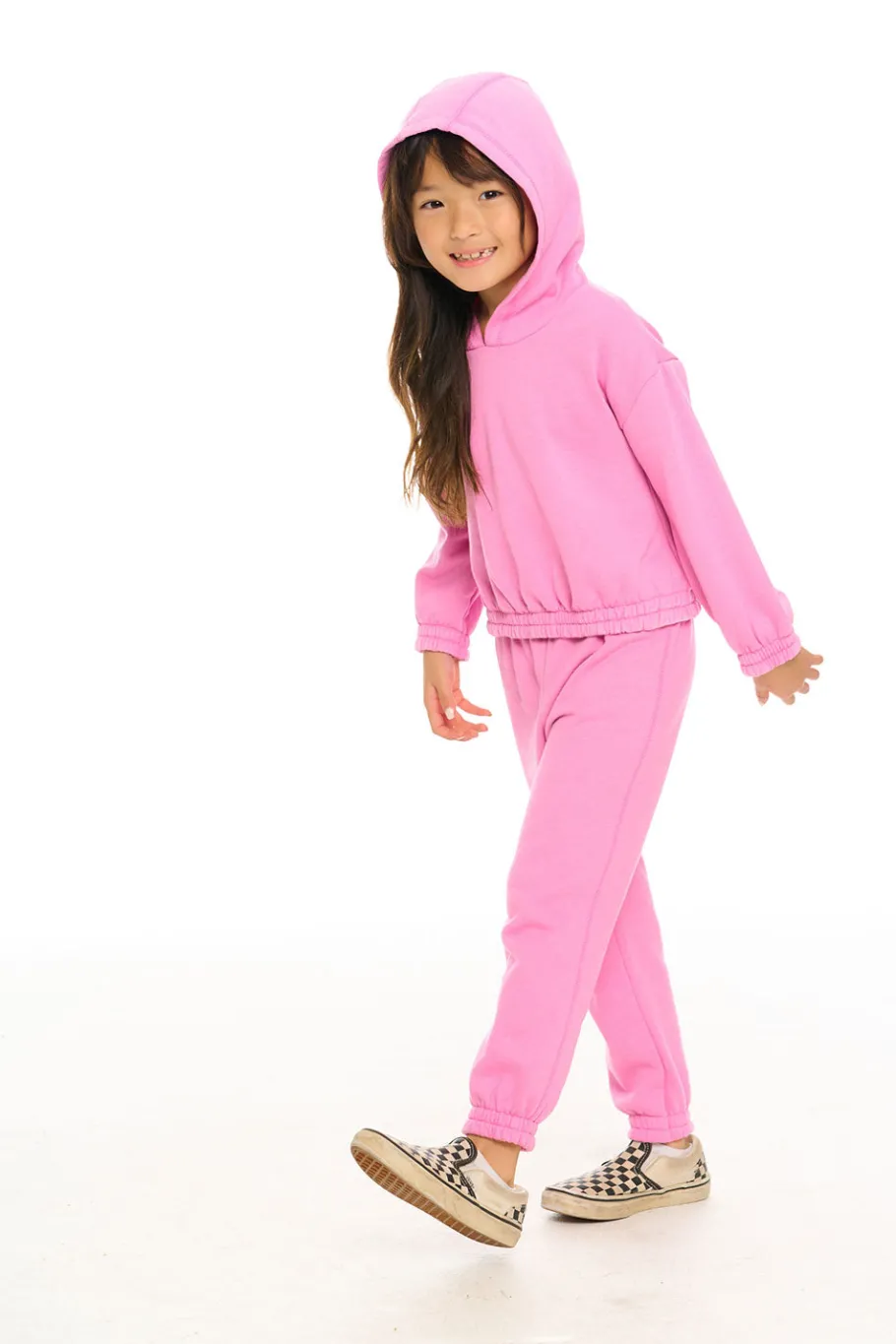 Cheap Chaser Brand Semi Cropped Shirred Hoodie Pullover