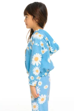Fashion Chaser Brand Semi Cropped Shirred Hoodie Pullover
