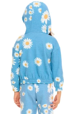 Fashion Chaser Brand Semi Cropped Shirred Hoodie Pullover