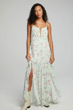 Sale Chaser Brand Seren Maxi Dress - Grass Daisy Floral