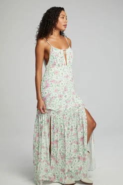 Sale Chaser Brand Seren Maxi Dress - Grass Daisy Floral