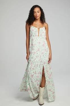 Sale Chaser Brand Seren Maxi Dress - Grass Daisy Floral