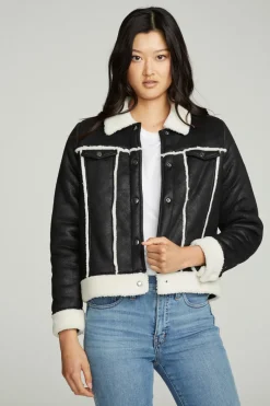 Hot Chaser Brand Shearling Trucker Jacket