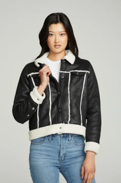 Hot Chaser Brand Shearling Trucker Jacket