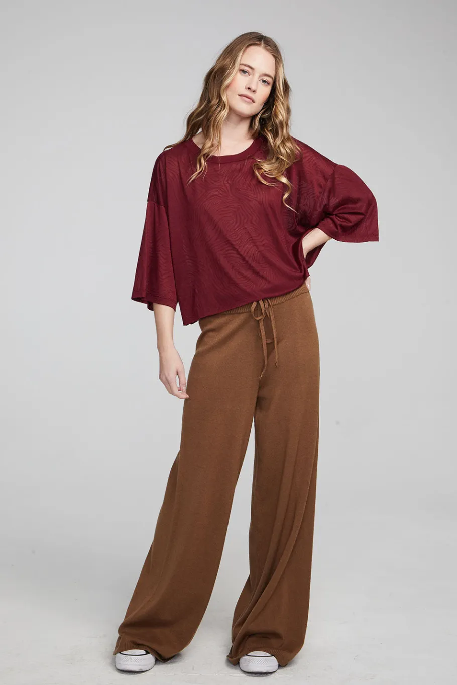 Hot Chaser Brand Shine Wine Red Tee