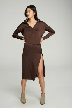 Sale Chaser Brand Side Slit Midi Skirt