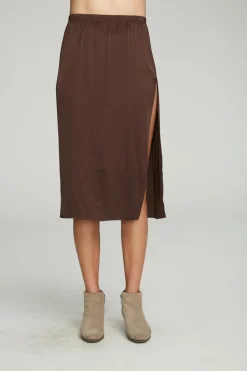 Sale Chaser Brand Side Slit Midi Skirt