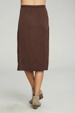 Sale Chaser Brand Side Slit Midi Skirt