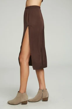 Sale Chaser Brand Side Slit Midi Skirt