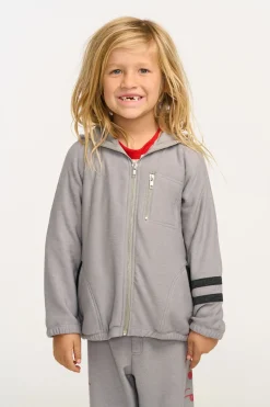 Discount Chaser Brand Silver Gray Zip Up Hoodie