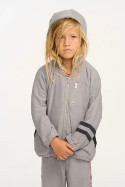 Discount Chaser Brand Silver Gray Zip Up Hoodie