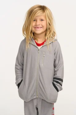 Discount Chaser Brand Silver Gray Zip Up Hoodie