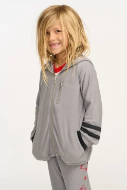 Discount Chaser Brand Silver Gray Zip Up Hoodie