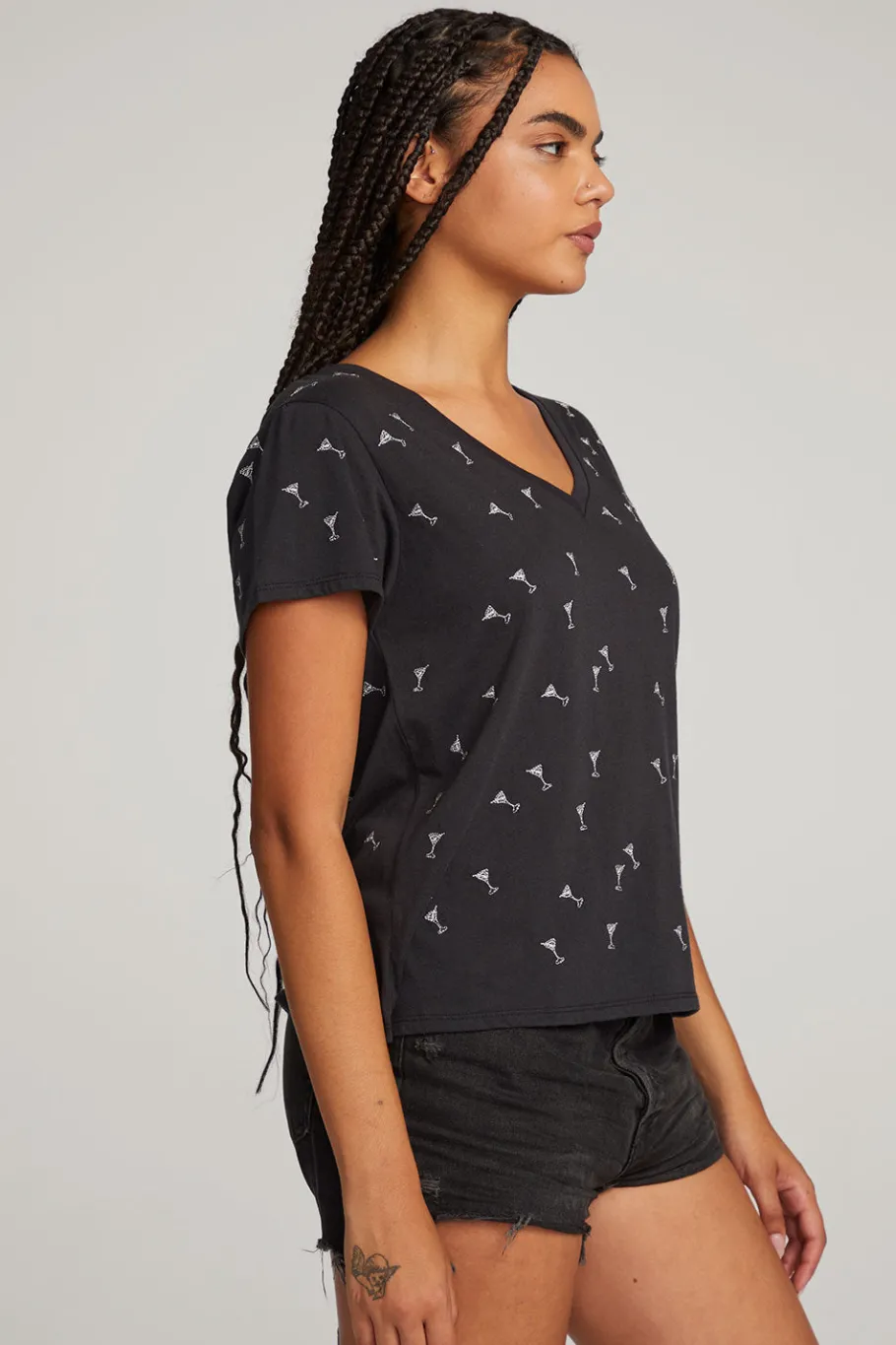 Best Sale Chaser Brand Silver Martinis Tee