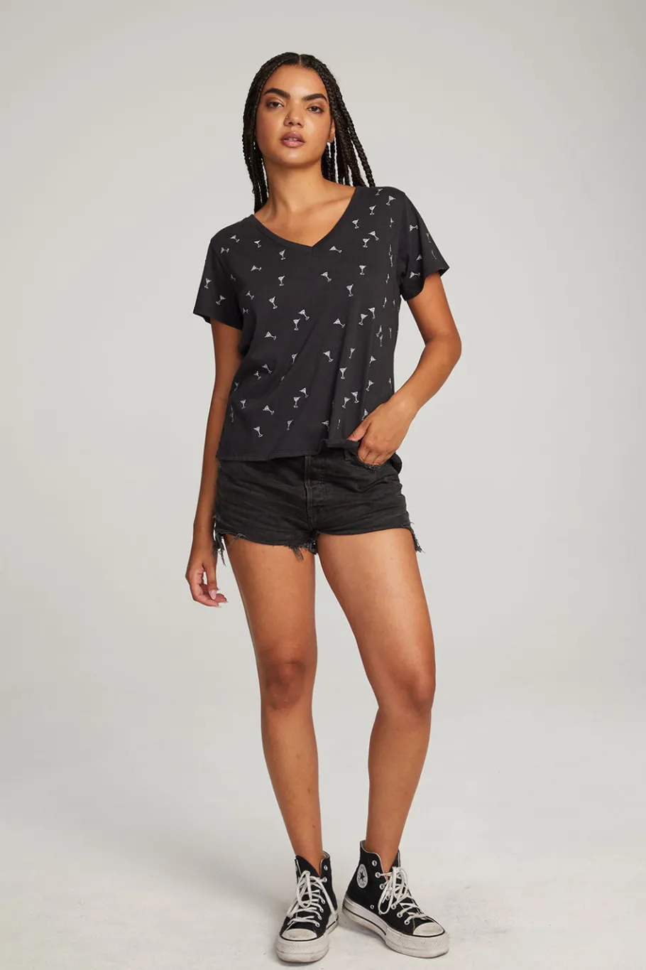 Best Sale Chaser Brand Silver Martinis Tee