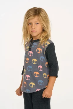 Store Chaser Brand Skull Candy Henley Tee