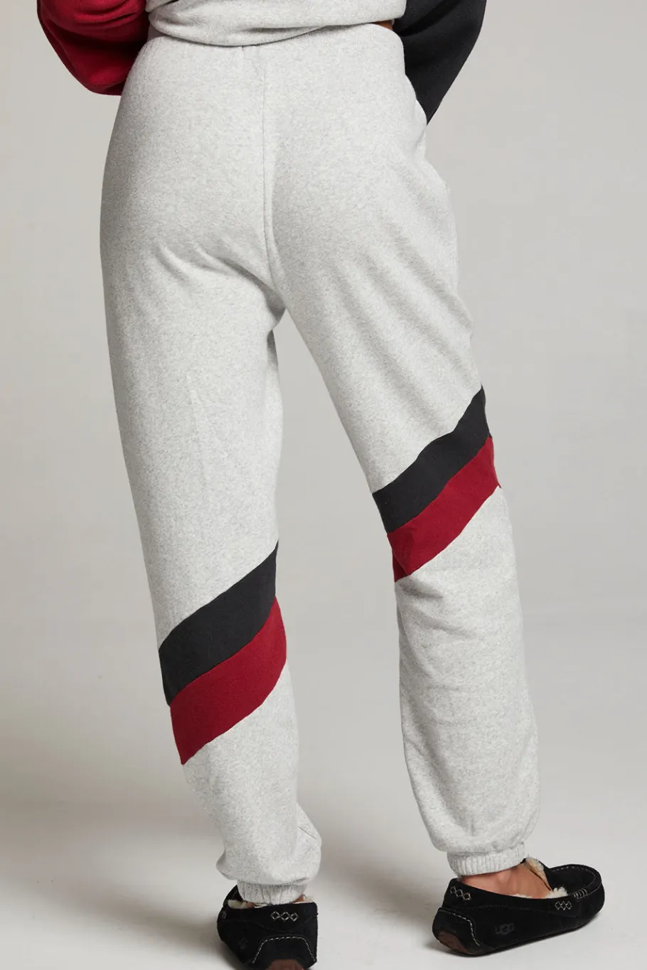 Outlet Chaser Brand Skull Fire Color Block Joggers