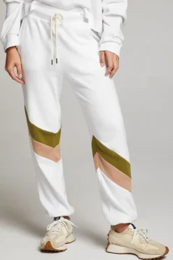 New Chaser Brand Skull Sand Color Block Joggers