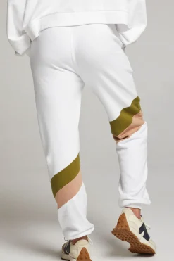 New Chaser Brand Skull Sand Color Block Joggers