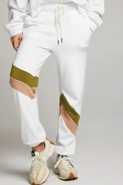 New Chaser Brand Skull Sand Color Block Joggers