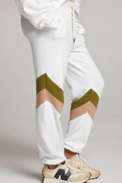 New Chaser Brand Skull Sand Color Block Joggers