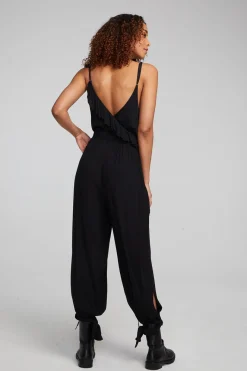 Sale Chaser Brand Slash Shadow Black Jumpsuit