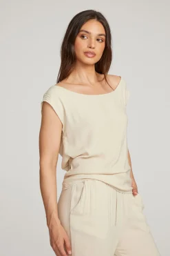 Hot Chaser Brand Sleeveless Bark Dolman Tee