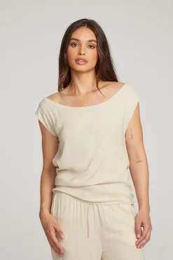 Hot Chaser Brand Sleeveless Bark Dolman Tee