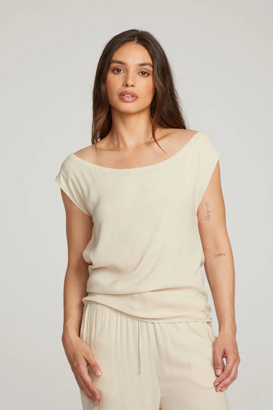Hot Chaser Brand Sleeveless Bark Dolman Tee