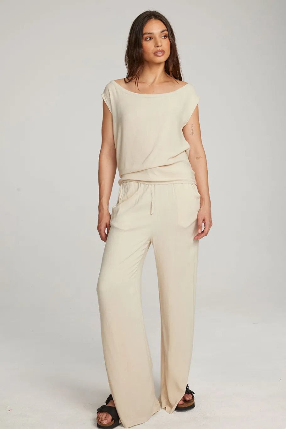Hot Chaser Brand Sleeveless Bark Dolman Tee