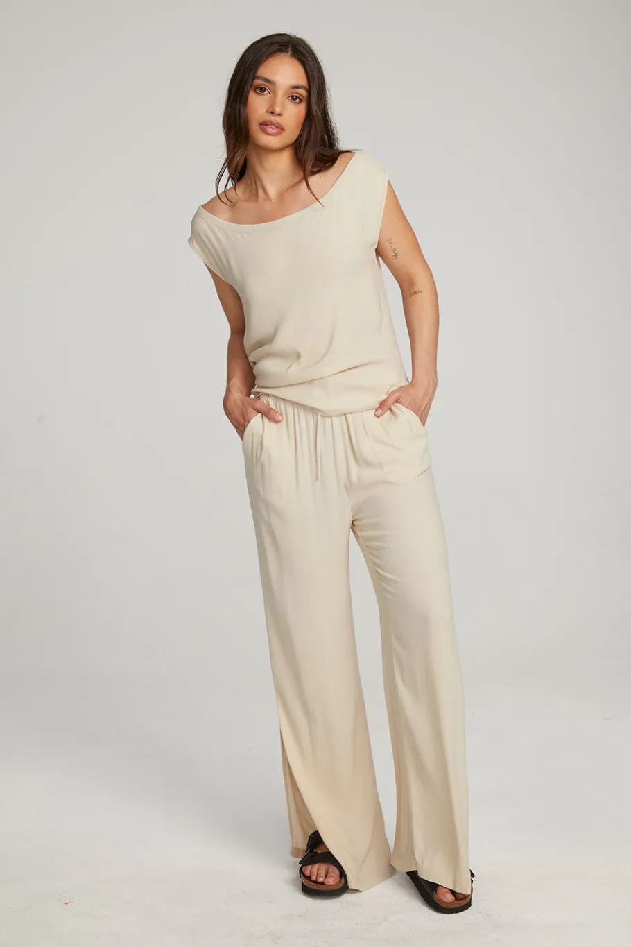 Hot Chaser Brand Sleeveless Bark Dolman Tee