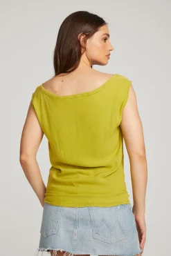 Fashion Chaser Brand Sleeveless Citron Dolman Tee