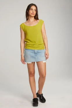 Fashion Chaser Brand Sleeveless Citron Dolman Tee