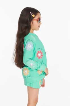 Cheap Chaser Brand Smiley Flower Girls Zip-up Hoodie