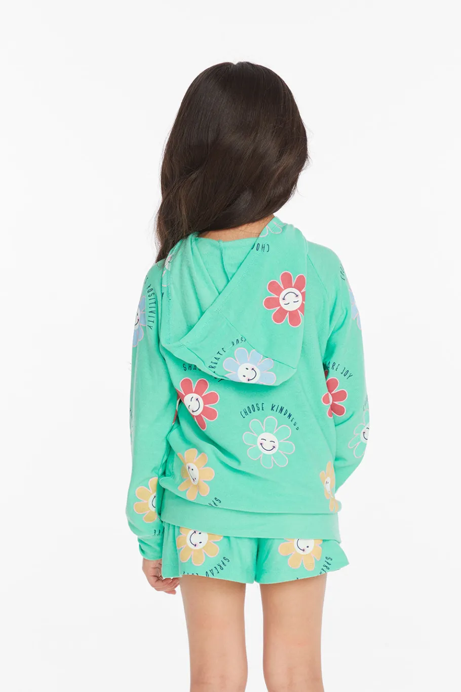 Cheap Chaser Brand Smiley Flower Girls Zip-up Hoodie