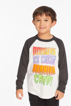 Fashion Chaser Brand Snack Attack Baseball Tee