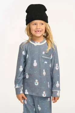 Flash Sale Chaser Brand Snowman Fun Long Sleeve Pocket Shirt
