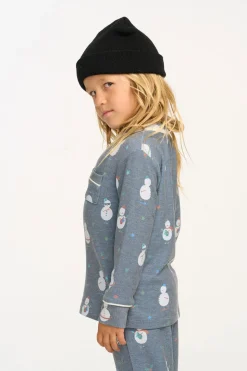 Flash Sale Chaser Brand Snowman Fun Long Sleeve Pocket Shirt