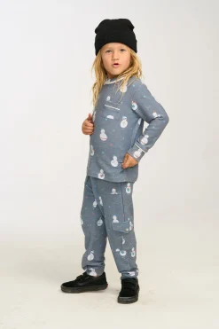 Flash Sale Chaser Brand Snowman Fun Long Sleeve Pocket Shirt