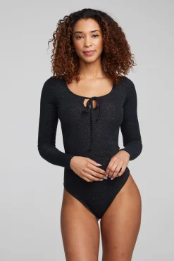 Hot Chaser Brand Spelly Shadow Black Bodysuit