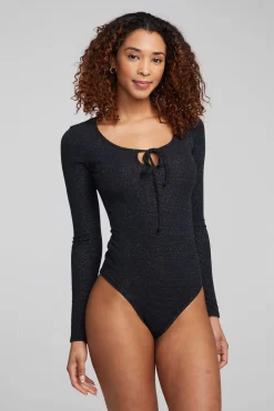 Hot Chaser Brand Spelly Shadow Black Bodysuit